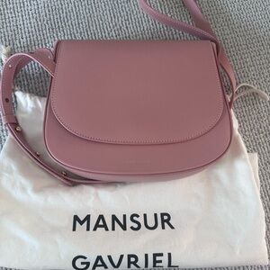 Mansur Gavriel Pink Leather Crossbody Bag